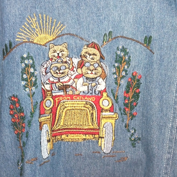 Quizz again denim short sleeve button up ' from catland ' - Picture 2 of 3